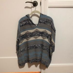 Sun & Shadow Sweater Poncho